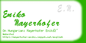 eniko mayerhofer business card